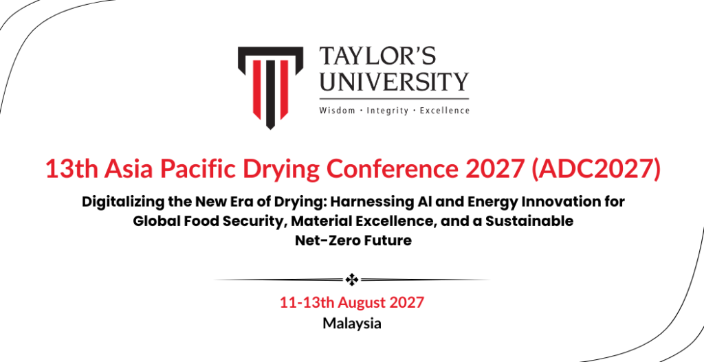 13th Asia Pacific Drying Conference 2027 (ADC2027)