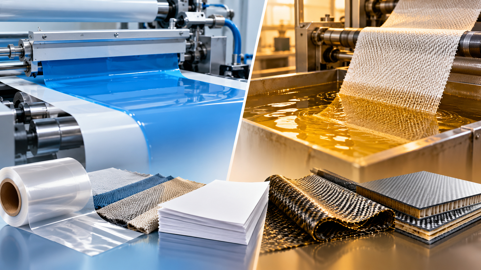 Industrial coating and impregnation equipment processing films, fabrics, paper, and composite materials.